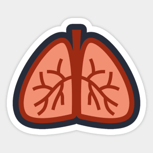 Cool Minimal Funny Lungs T-Shirt Sticker